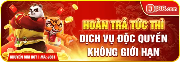 khuyến mãi hoàn trả tức thì không giới hạn J88